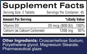 VitaVita Nutritions Calcium + Vitamin D3 - 90 Tablets - image 3