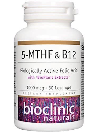 Bioclinic Naturals 5-MTHF & B12 Biologically Active Folic Acid - 60 Lozenges - image 2