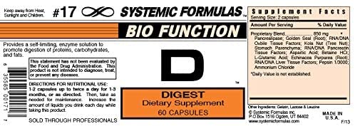 Systemic Formulas Bio Function #17 D Digest - 60 Capsules - image 6