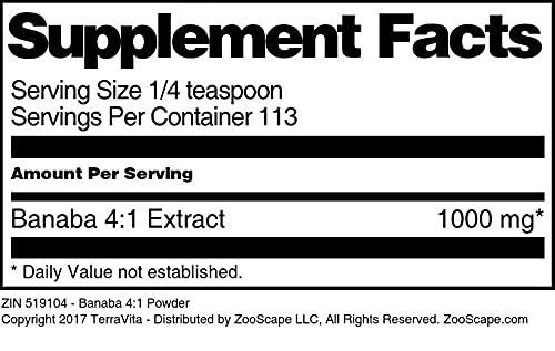 Terravita Banaba 4:1 Powder - 4 oz - image 3