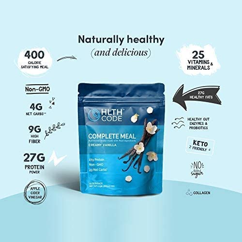 HLTH Code Complete Meal Replacement Shake Vanilla - 15 Servings - image 4