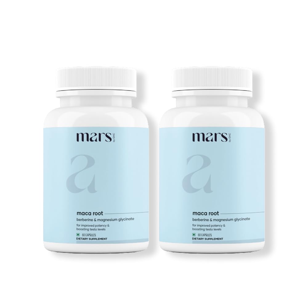 Mars Maca Root Ginseng Capsules with Magnesium & Berberine - 120 Capsules