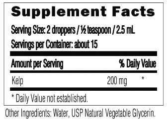 HoneyCombs Kelp Iodine Liquid Drops Supplement - 1 Ounce - image 2