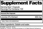Terravita Licorice 5% - 450 mg (100 Capsules, ZIN: 520697)
