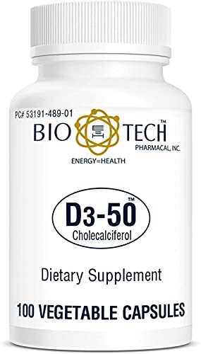 Bio-Tech Pharmacal D3-50 50,000 IU Vitamin D3 - 100 Vegetarian Capsules - image 7