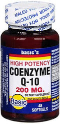 Basic Vitamins Coenzyme Q-10 200 mg Softgels - 96 Count