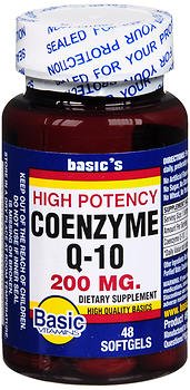 Basic Vitamins Coenzyme Q-10 200 mg Softgels - 96 Count