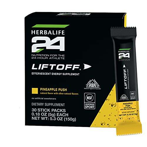 Herbalife Liftoff Pineapple Push Energy Drink Mix - 30 Sticks