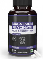 Generic Magnesium Glycinate 550mg Supplement - 120 Vegetarian Capsules