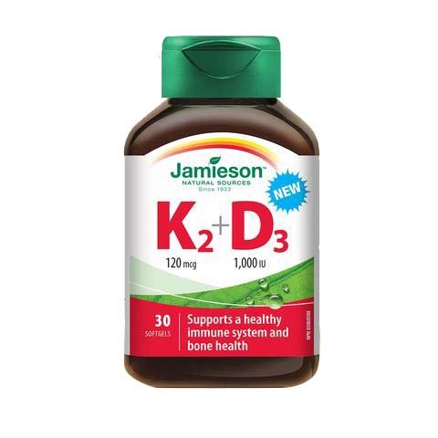 Jamieson Vitamin K2 + D3 120mcg/1000IU - 30 Softgels