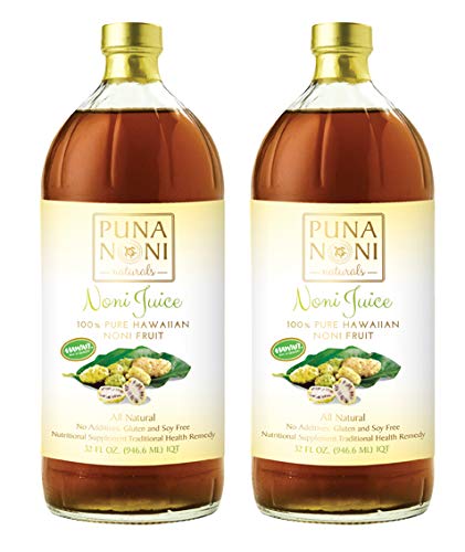 Puna Noni Naturals - 100% Pure Hawaiian Noni Juice 32oz - Glass Bottle - image 2