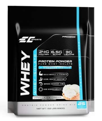 EC Sports Whey Protein Powder Vanilla Ice Cream with Digestive Enzymes