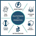 Generic Multivitamin Tablets with Probiotics - 30 Vegetarian Tablets - image 3