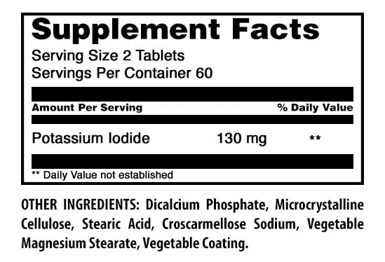Amazing Nutrition Potassium Iodide 130 mg - 120 Tablets - image 2