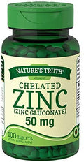 Nature's Truth Chelated Zinc 50 mg Tablets - 400 Count