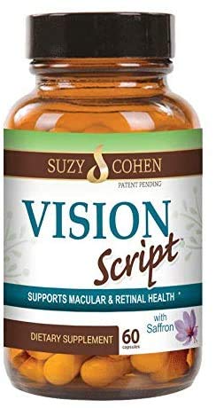 Script Essentials Vision Script Saffron Lutein Zeaxanthin Eye Health