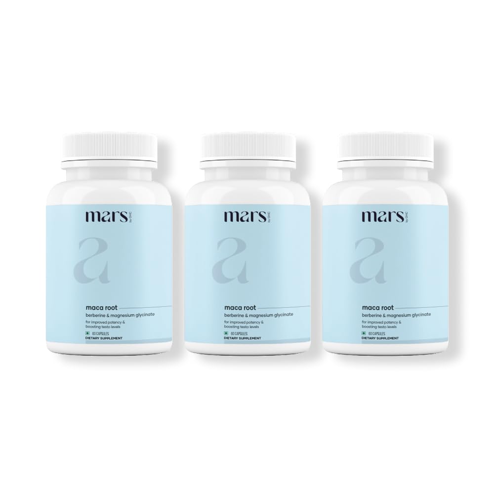 mars by GHC Maca Root Caps with Ginseng, Magnesium & Berberine - 180 Capsules