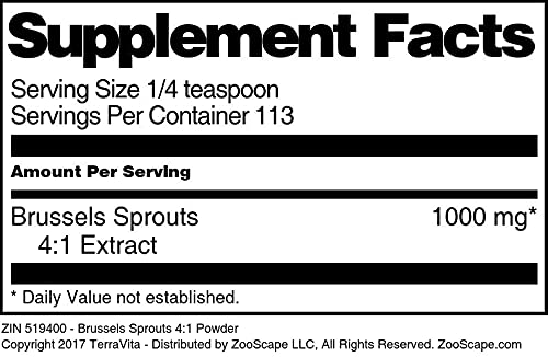 Terravita Brussels Sprouts 4:1 Powder - 3 Pack (4 oz each) - image 3
