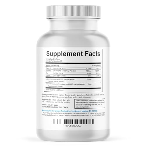 Vision Protection AREDS 2 Eye Vitamin & Mineral Supplement - 120 Softgels - image 3