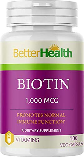 Better Health Biotin 1000 mcg - 100 Capsules