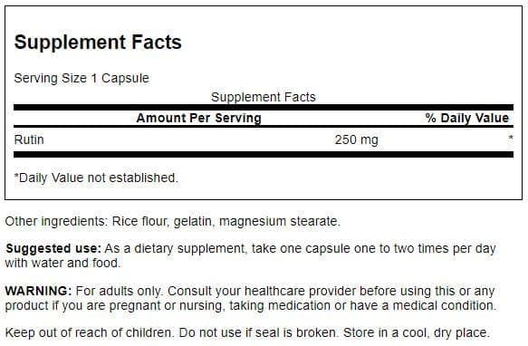 Swanson Rutin Natural Bioflavonoid 250 mg - 500 Capsules - image 2