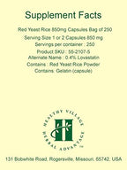 Herbal Advantage Red Yeast Rice 850mg - 250 Capsules - image 4