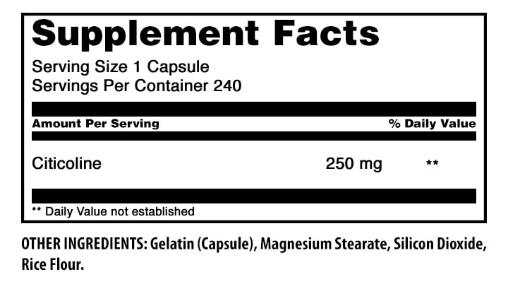Amazing Formulas Citicoline 250 mg