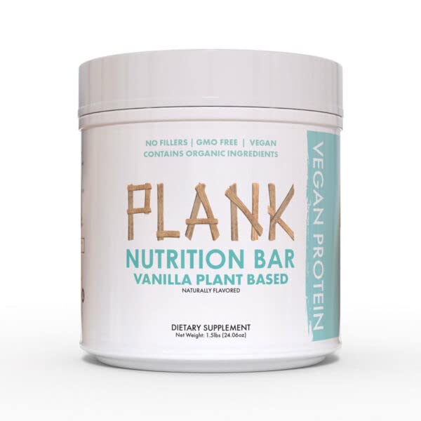 Plank Nutrition Bar Vegan Protein Vanilla Plant Based - 24 oz