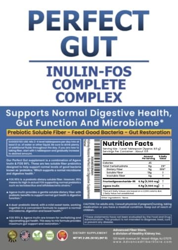 Kidney Restore Perfect Gut Inulin FOS Powder - 2 Pound - image 6