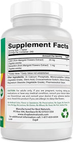 Best Naturals Lutein 20 mg with Zeaxanthin - 240 Tablets - image 3