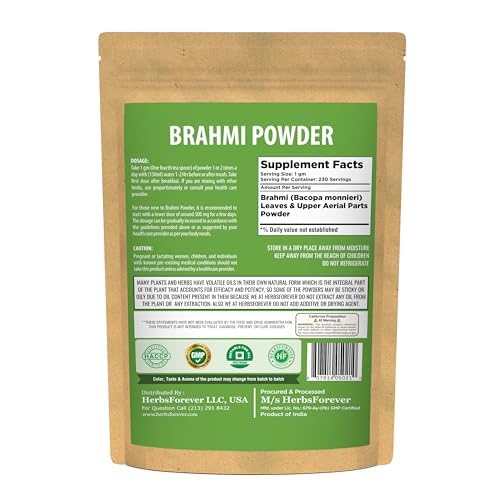 Herbsforever Brahmi Powder 100% Pure Bacopa Monnieri - 230g - image 2
