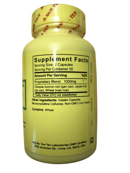 Sun Ten Licorice & Jujube Combination Capsules - 100 Count - image 2