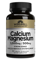 WINDMILL Calcium Magnesium Tablets - 60 Count