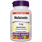 Webber Naturals Melatonin Quick Dissolve 3 mg - 90 Sublingual Tablets