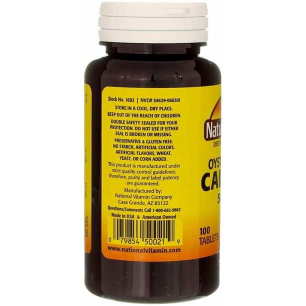 Nature's Blend Oyster Shell Calcium 500mg with Vitamin D3 - 700 Tablets - image 3