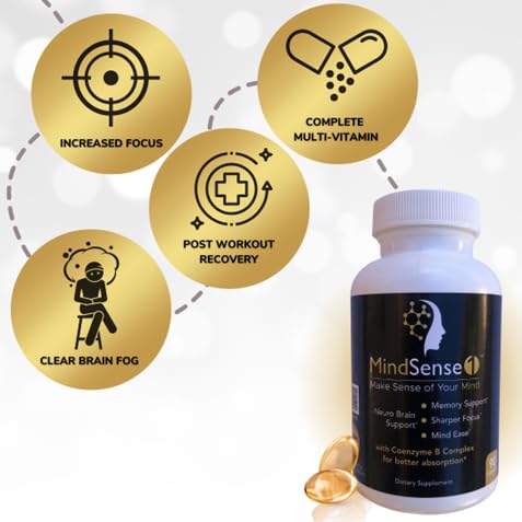 MindSense1 Brain Support Supplement for Focus & Memory - 180 Capsules - image 3