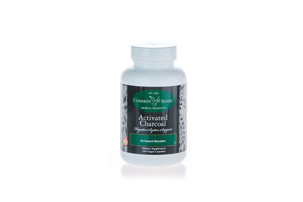 Common Sense Herbal Products Activated Charcoal Digestive Support - 100 Capsules