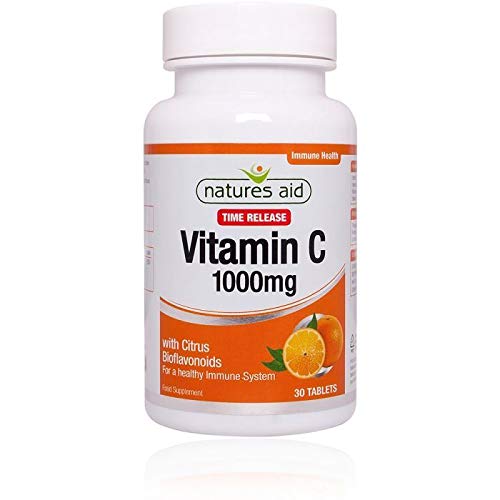 Natures Aid Vitamin C 1000mg Time Release with Citrus Bioflavonoids - 30 Tablets