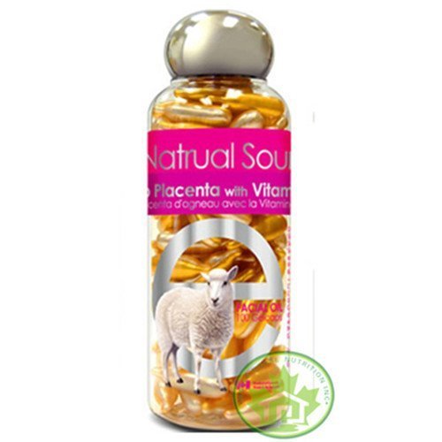 Bill Natural Lamb Placenta with Vitamin E - 100 Gelcaps