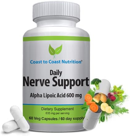 Coast to Coast Nutrition Nerve Support 600mg - 60 Capsules