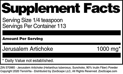 Terravita Jerusalem Artichoke Inulin Fiber Powder - 4 oz - image 4