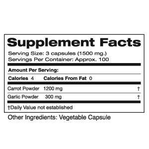 Seagate Products Carrot and Garlic 500mg Capsules
