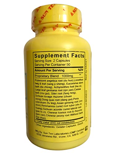 Sun Ten Du Huo Ji Sheng Tang Herbal Supplement - 100 Capsules - image 3