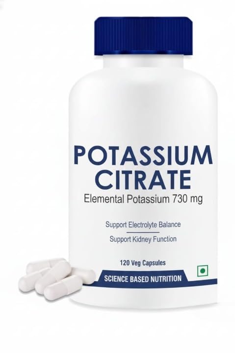 Potassium Citrate 730mg Supplement for Kidney & Muscle Support
