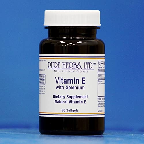 Pure Herbs Vitamin E with Selenium - 60 Softgels