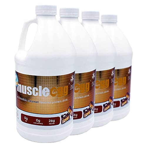 MuscleEgg Chocolate Caramel Liquid Egg Whites - 4 Half-Gallons