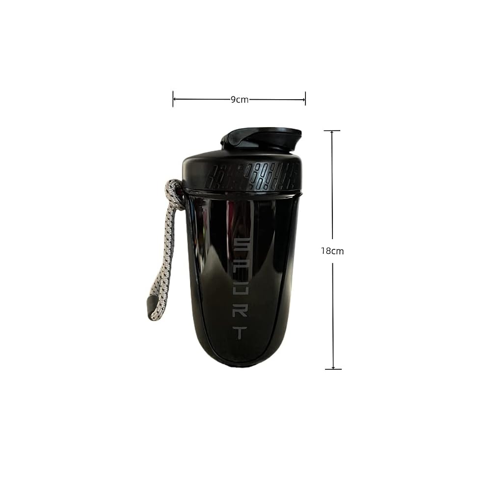 Ruehalf 600ML Blender Shaker Bottle With Whisk Ball BPA Free Plastic