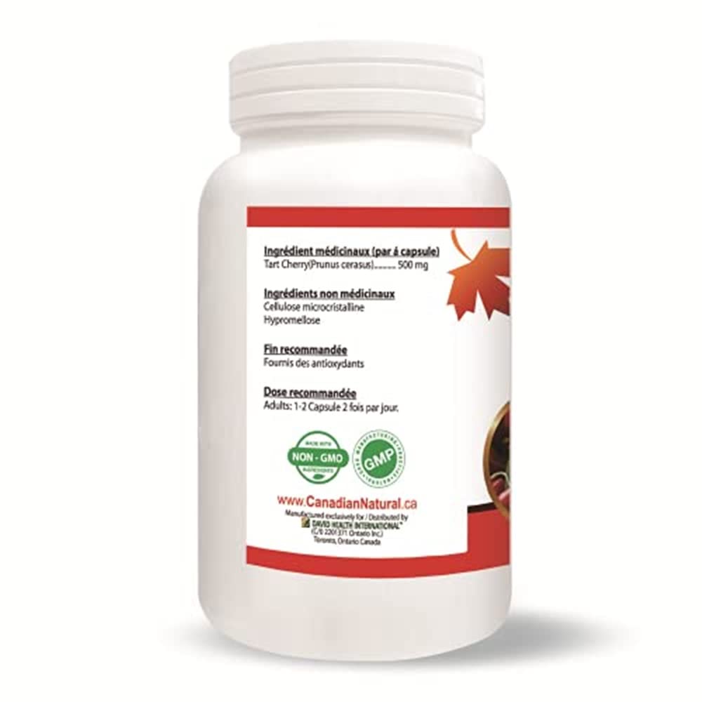 Nutridom Tart Cherry 500mg Antioxidant - 120 Vegetarian Capsules - image 3
