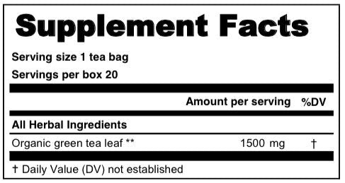 Lifestyle Awareness Organic Green Tea for Healthy Vitality - 60 Teabags - image 2