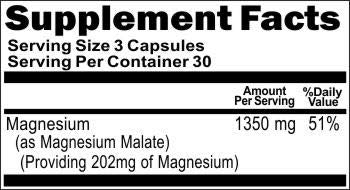 Vitamins Because You Are Worth It Magnesium Malate 1350 mg - 180 Capsules - image 2